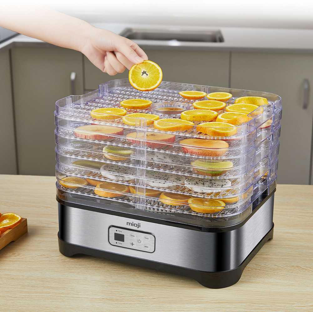 Sağlıklı ve Lezzetli Atıştırmalıklar İçin Mükemmel Çözüm. Mioji Mio FD5 Et, Sebze ve Meyve Kurutma Makinesi
