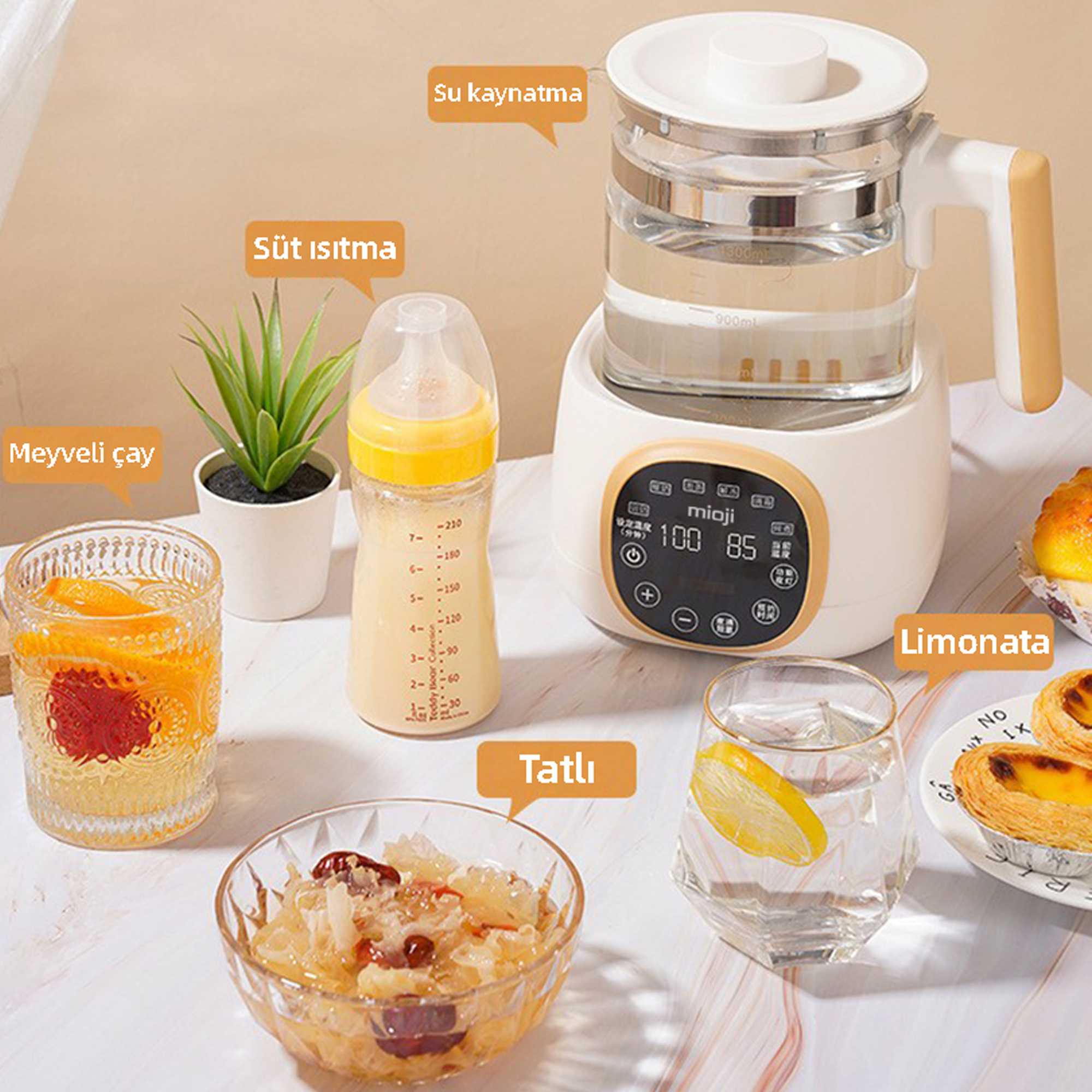 Mioji Mio K99 Elektrikli Kettle – 72 Saat Sıcak Tutma Teknolojisiyle Her An Hazır Sıcaklık