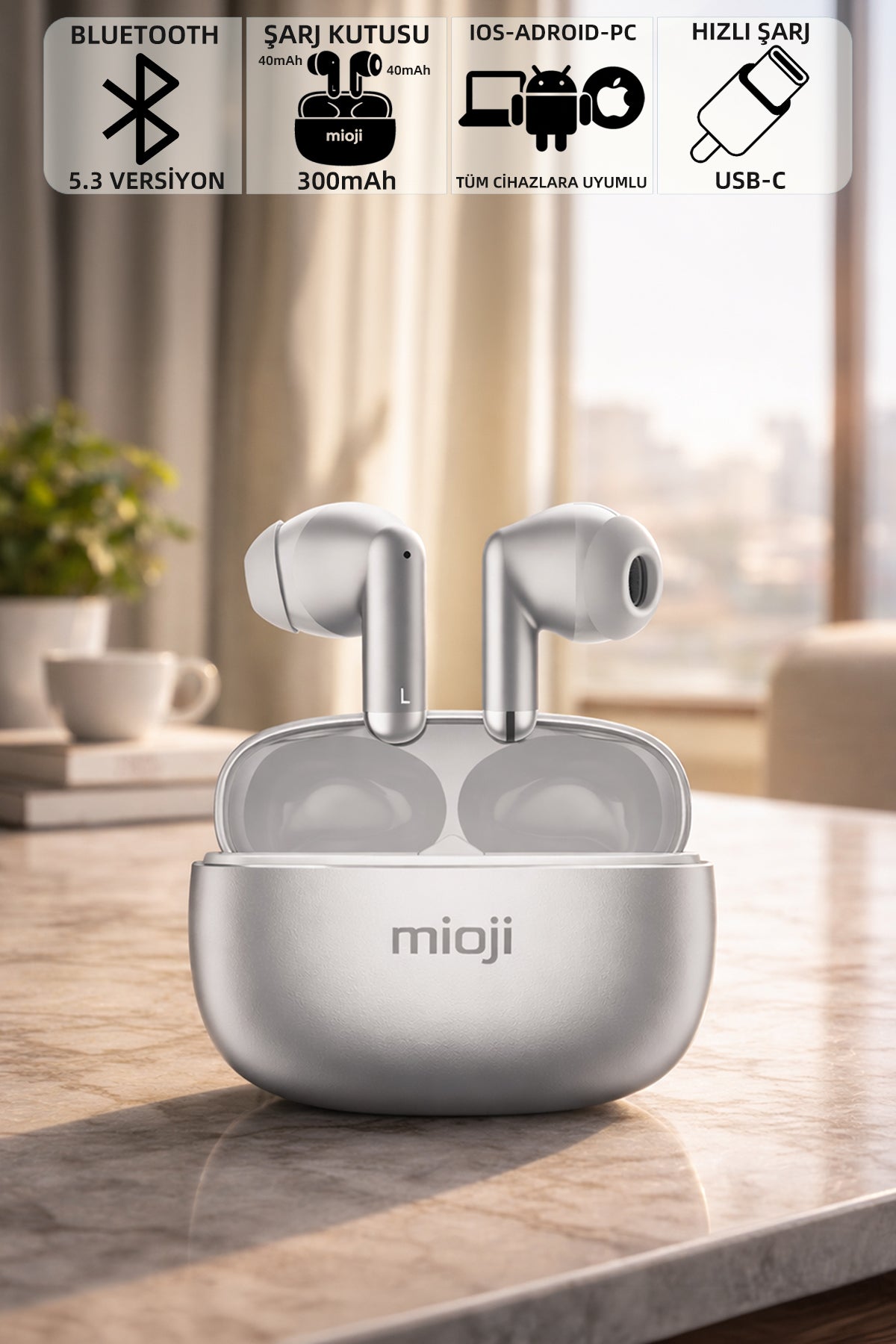 Airbuds 3 Bluetooth Kulaklık Gümüş