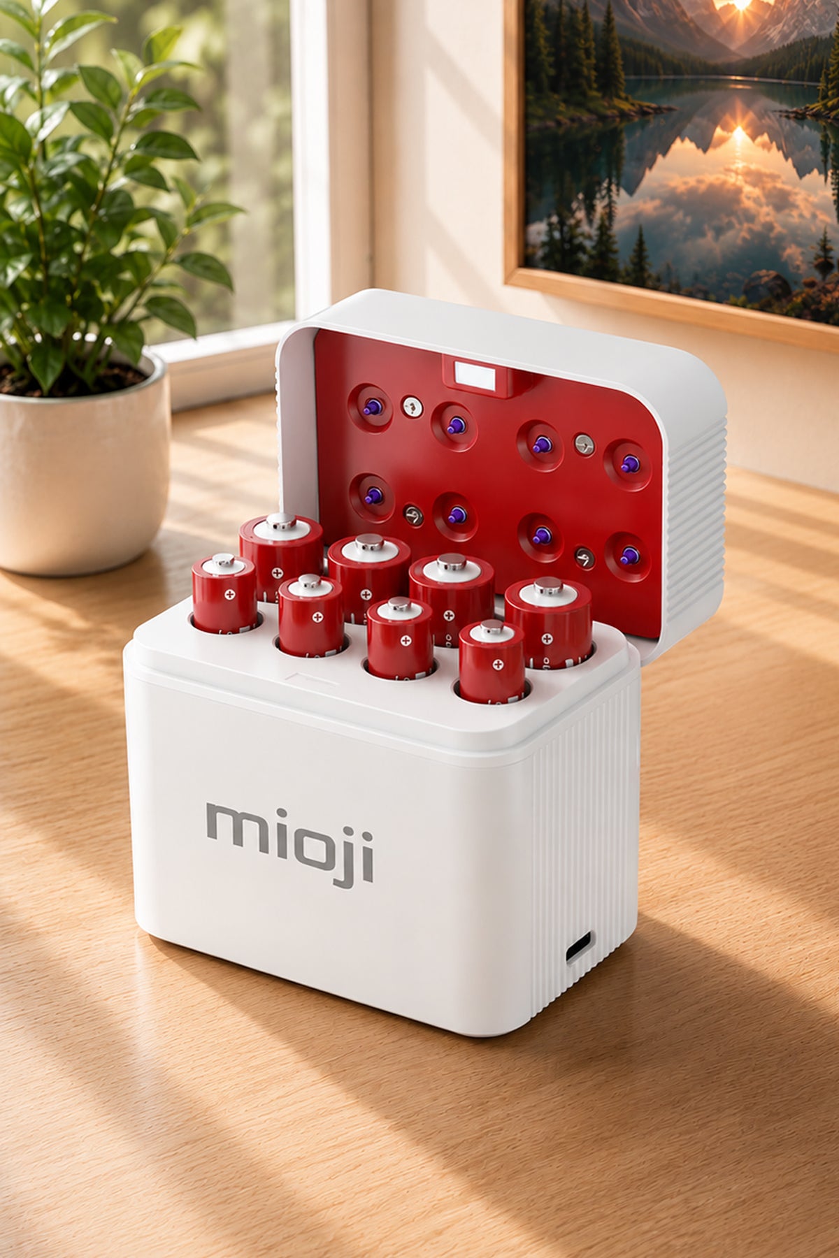 Mioji BT12 Pil Şarj Cihazı Beyaz