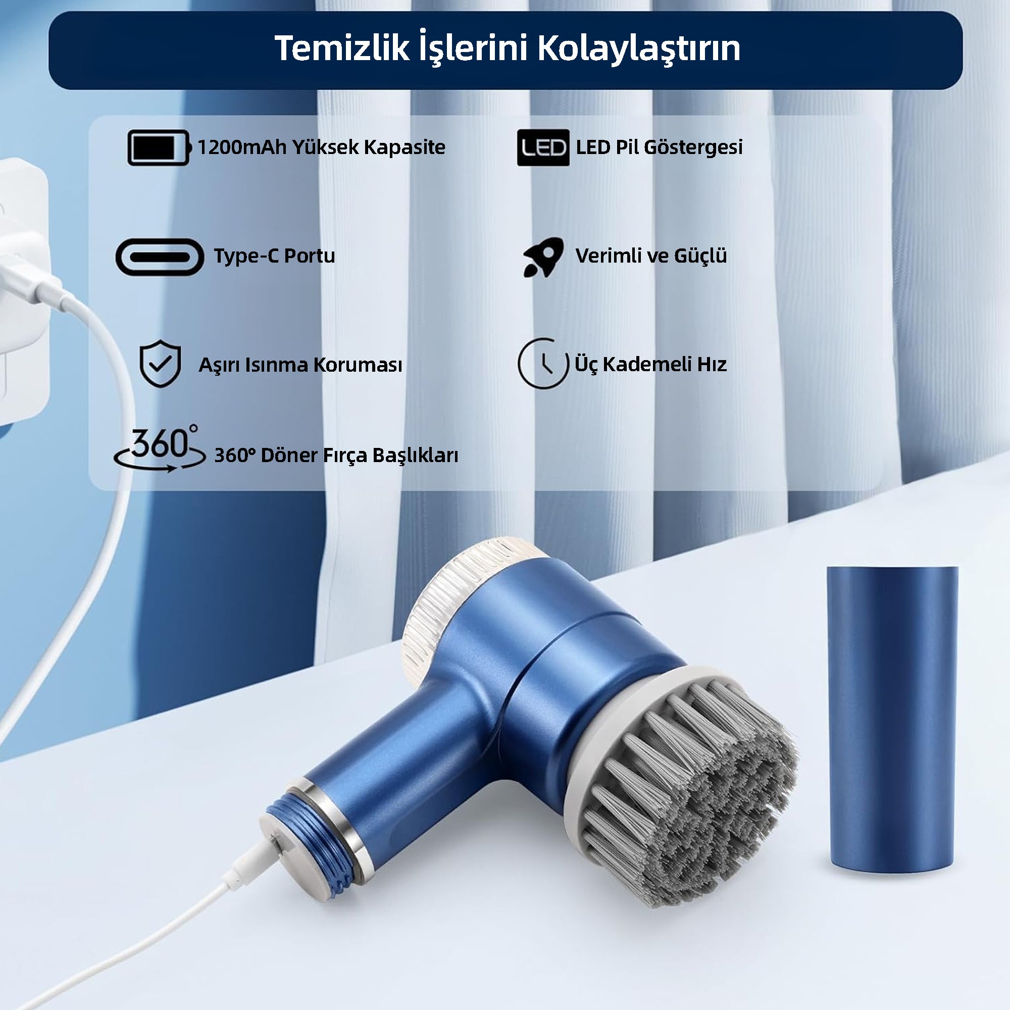Mio CB160 Temizlik Fırçası Beyaz
