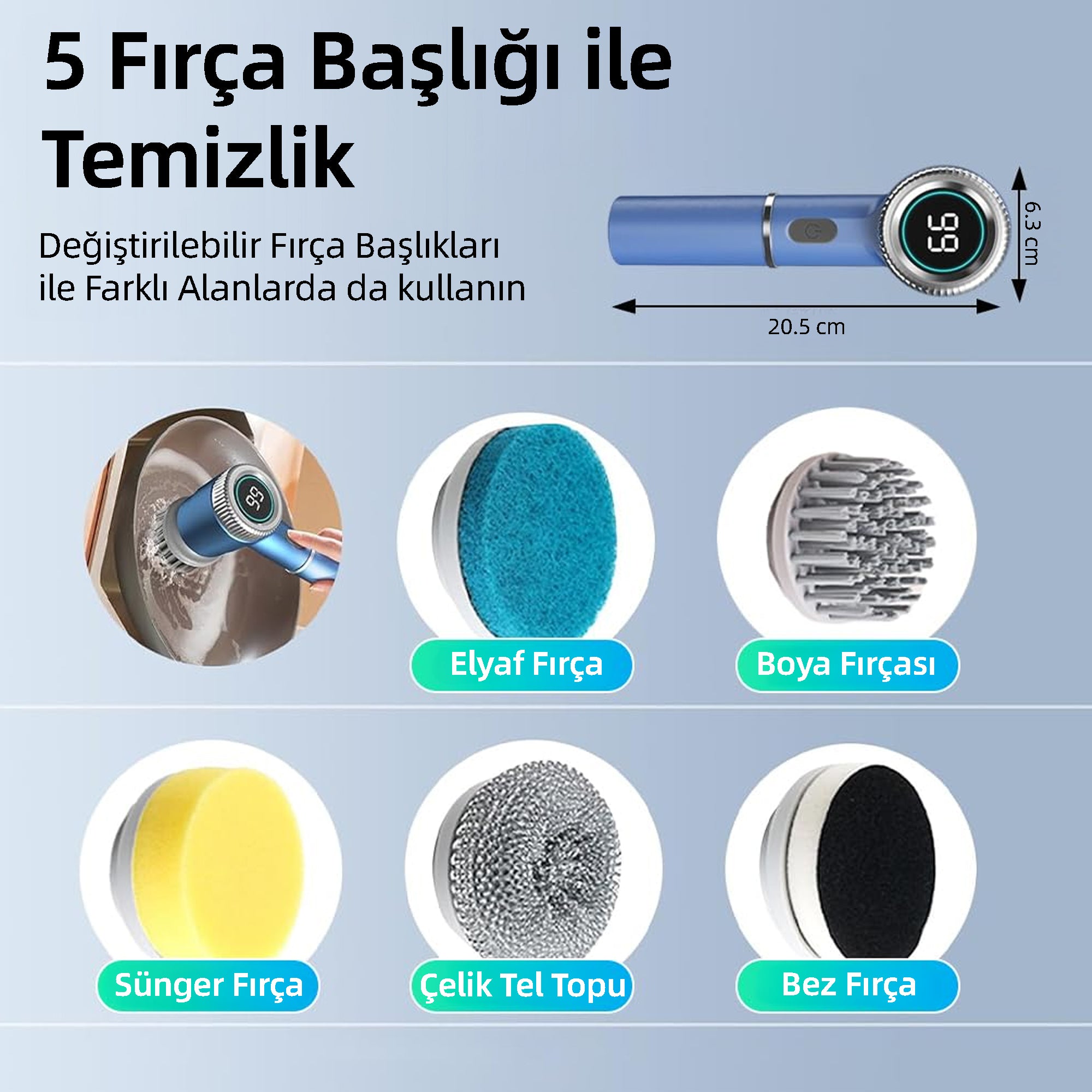 Mio CB160 Temizlik Fırçası Beyaz