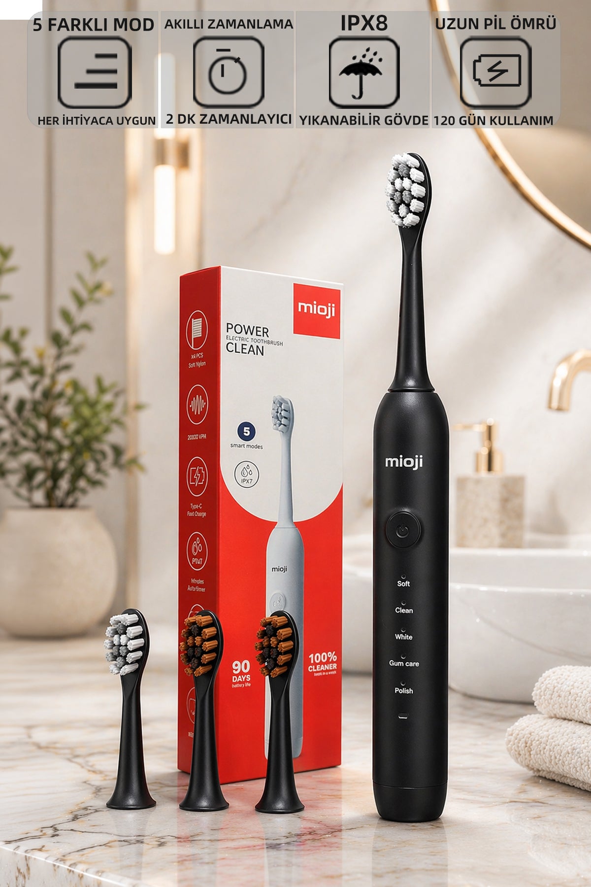 Mioji Oral B1 Diş Fırçası Siyah