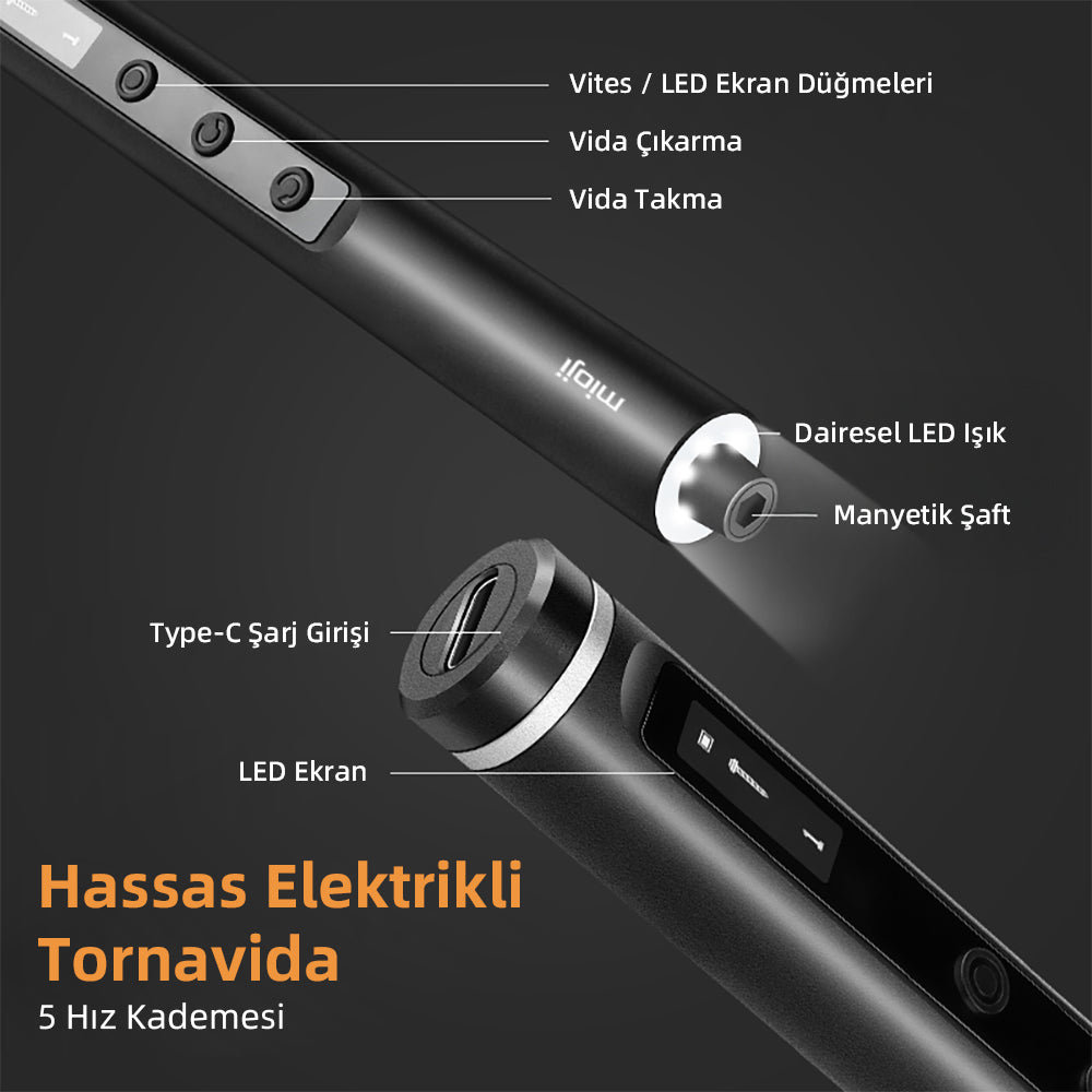 Mioji Mio PS49 Şarjlı Tornavida