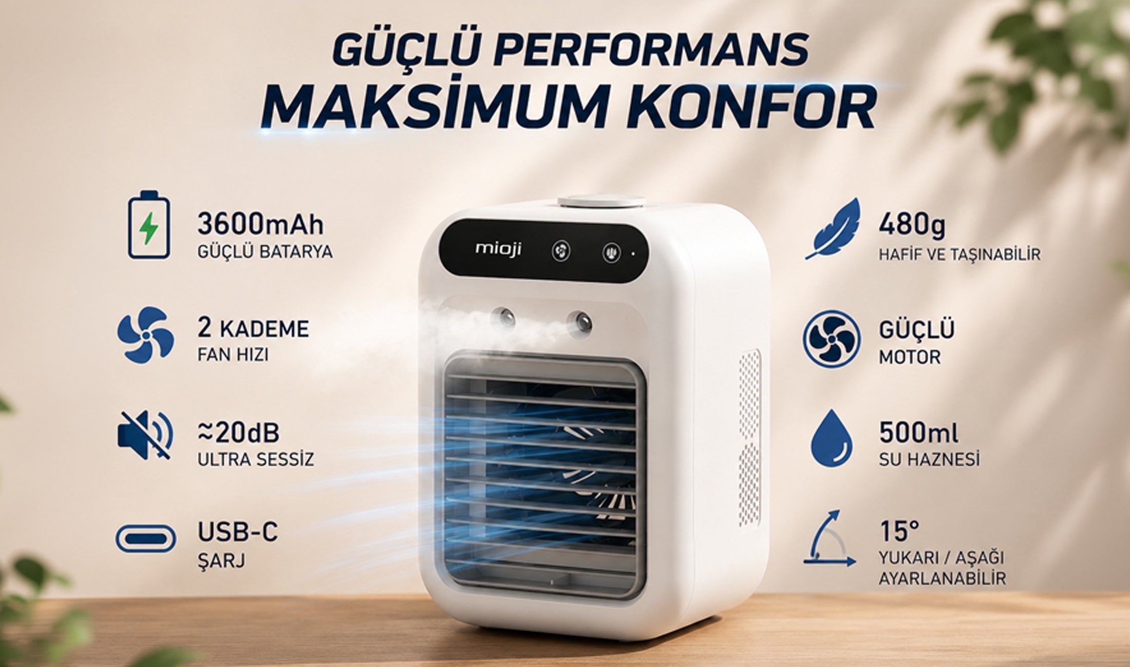 Mioji Hava Soğutucu Vantilatör: Serin ve Ferah Ortamlar Yaratın