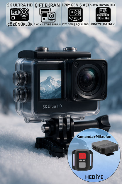 Action 12 Pro 5K 30FPS 24MP Aksiyon Kamerası