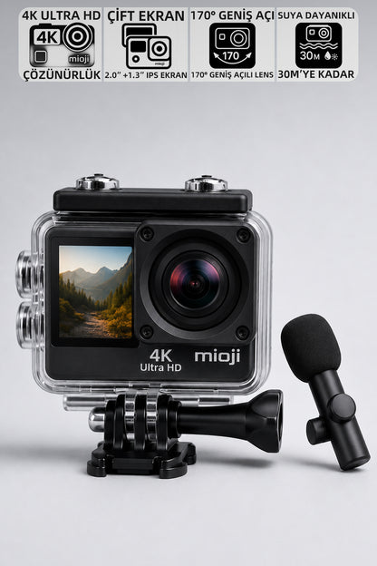 Mioji Action 12X 4K 60FPS 20MP Aksiyon Kamerası