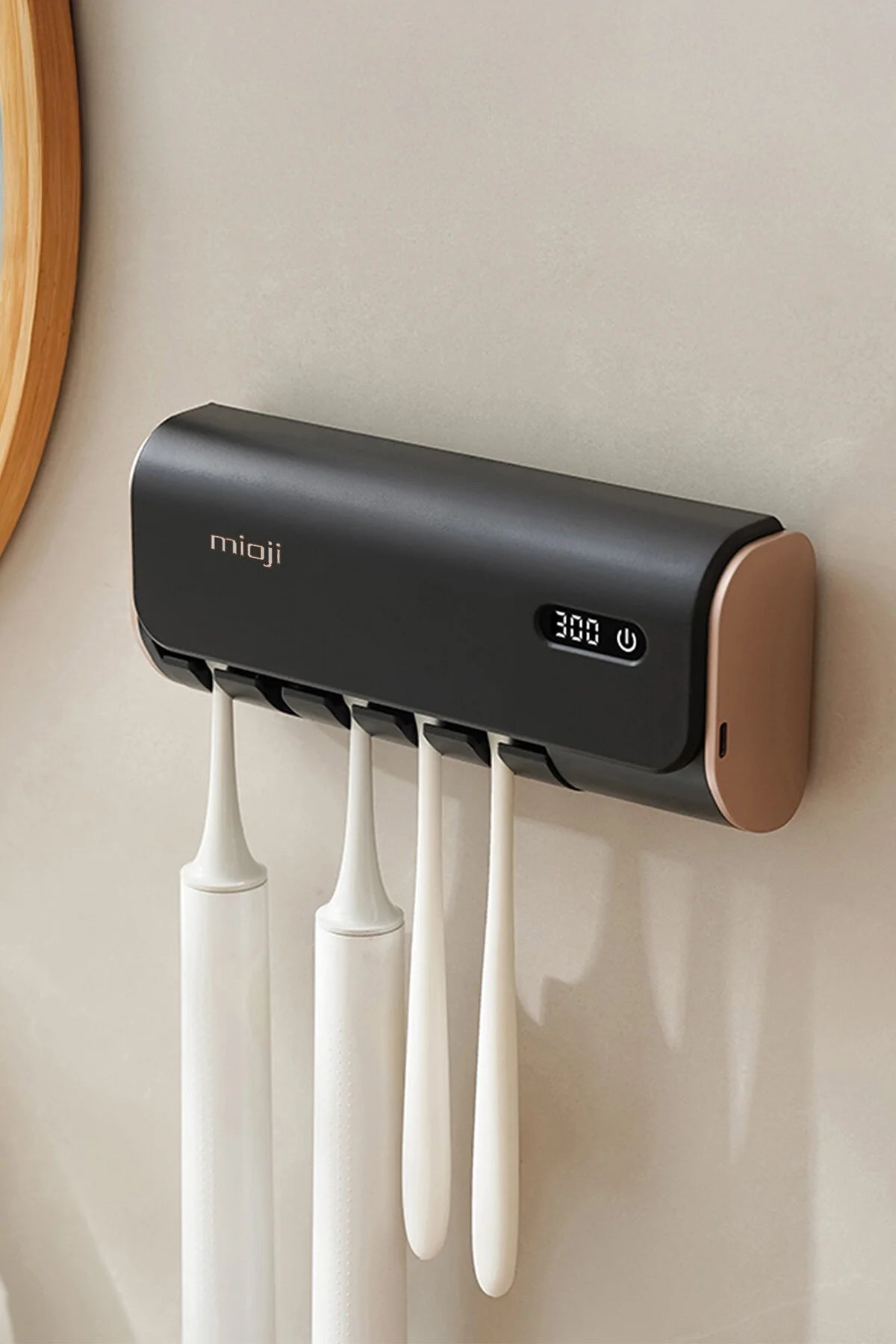 Mioji Mio UV5F Pro Diş Fırçası Tutucusu Siyah