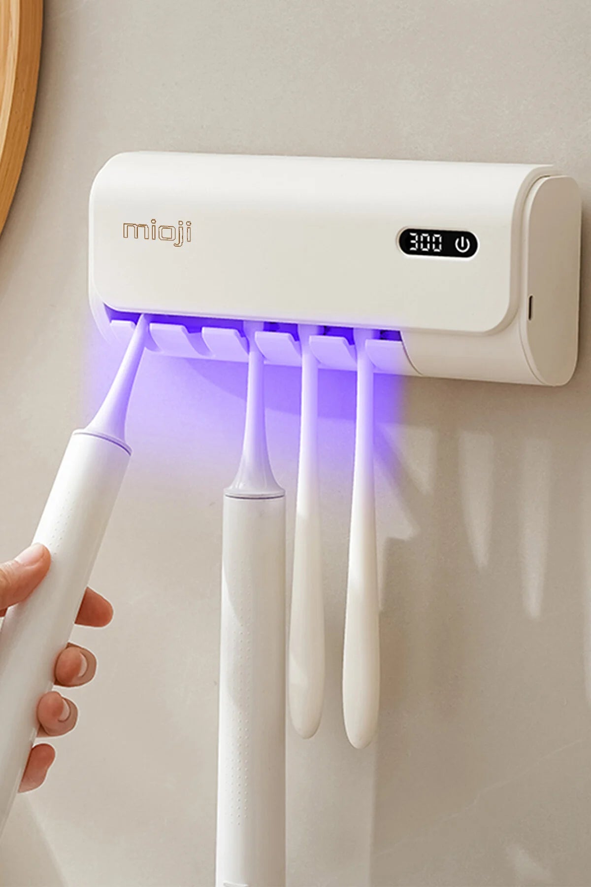 Mioji Mio UV5F Pro Diş Fırçası Tutucusu Beyaz