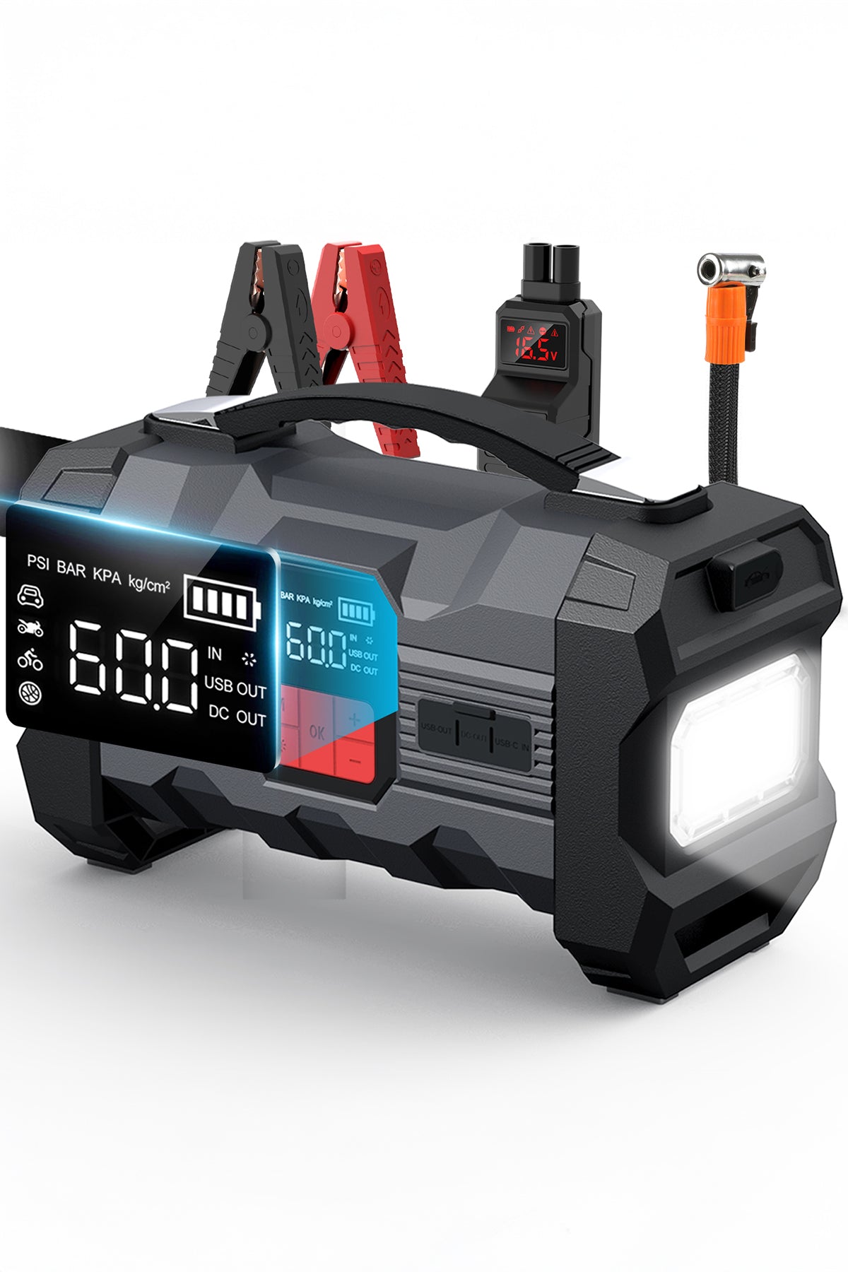 Mio 20 Pro 4000A 32000mAh Akü Takviye+Hava Pompası+LED Fener+Powerbank