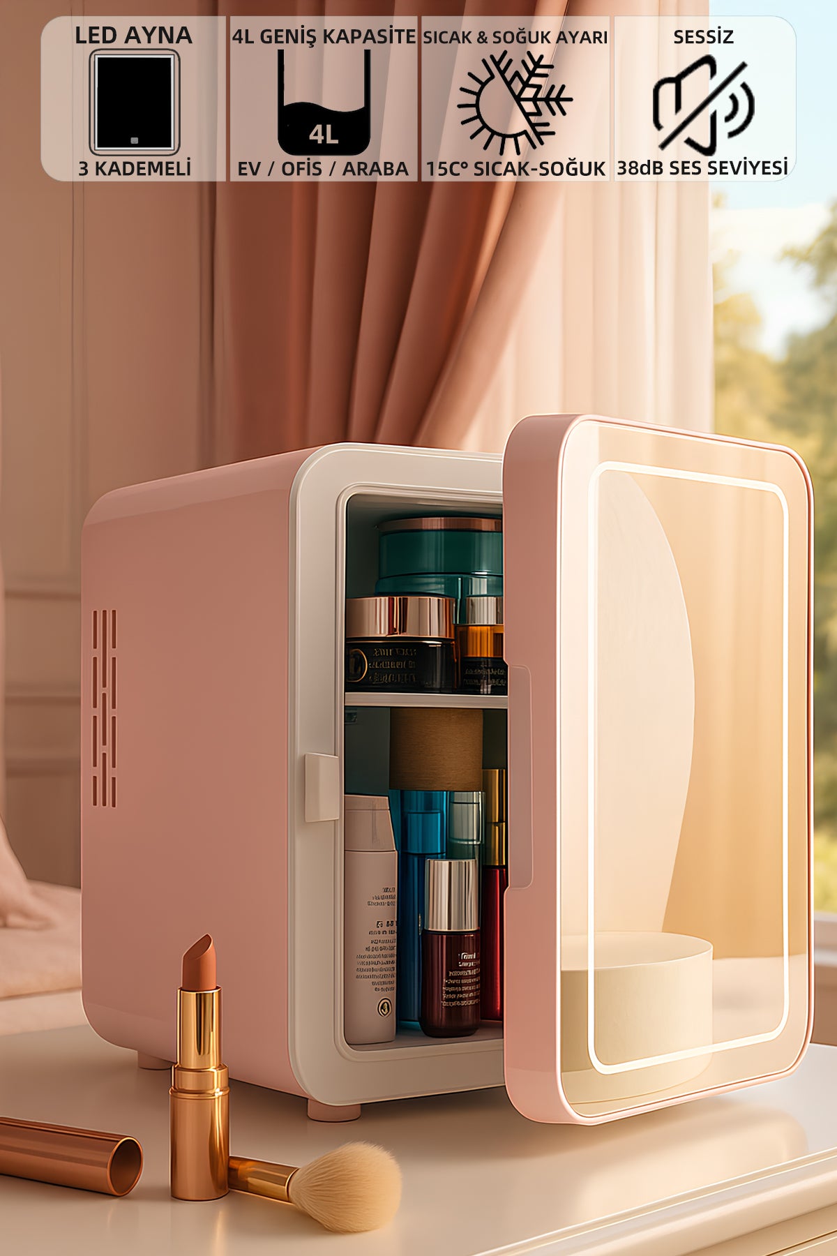 Mio 212 Kozmetik Dolabı Pembe
