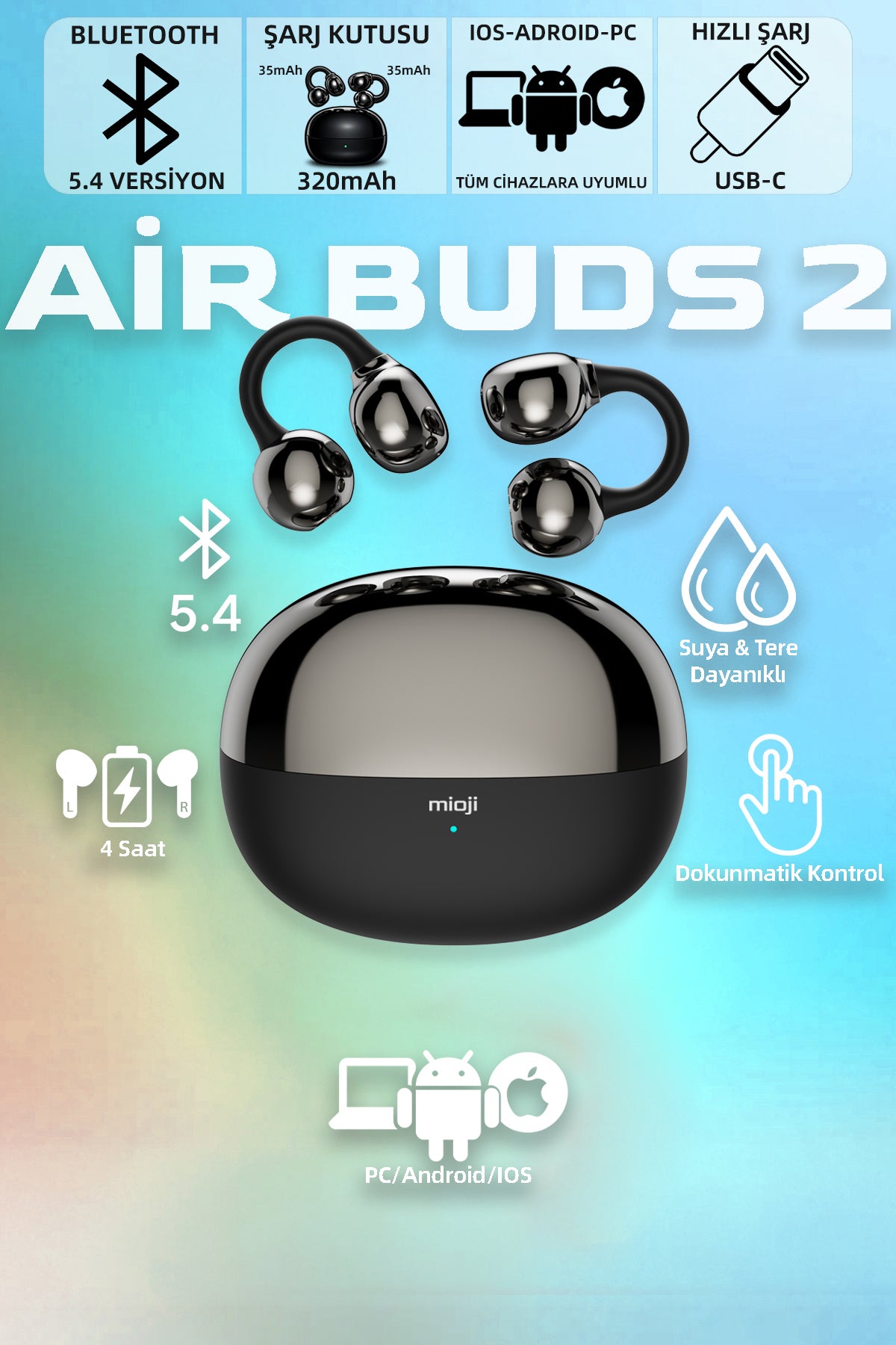 Airbuds 2 Bluetooth Kulaklık Siyah