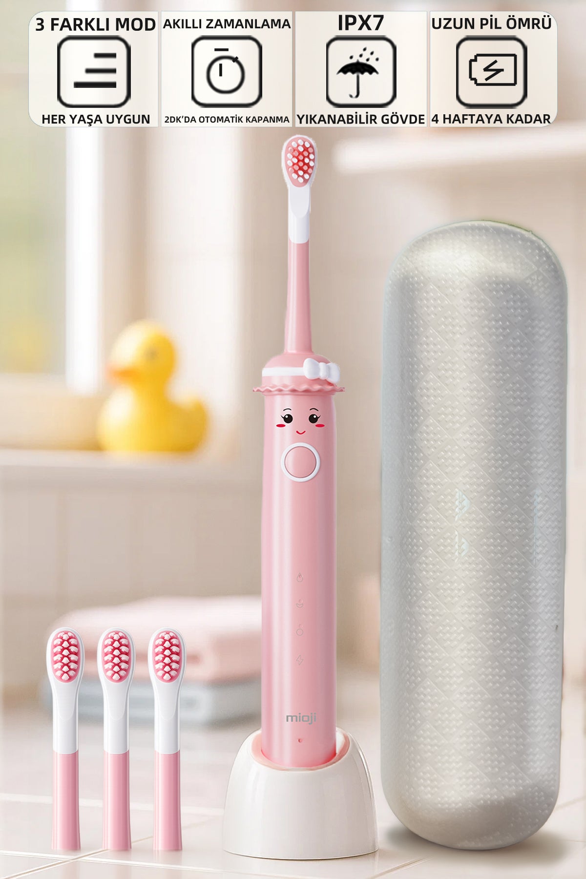 Mioji Oral B2 Kids Care Diş Fırçası Pembe