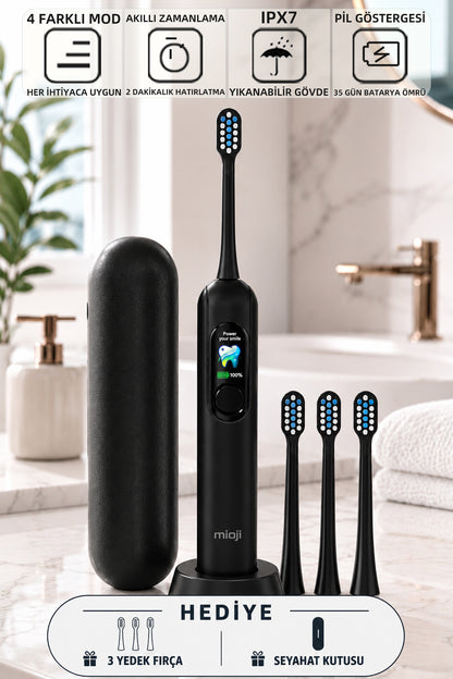 Mioji Oral B8 Care Diş Fırçası Siyah