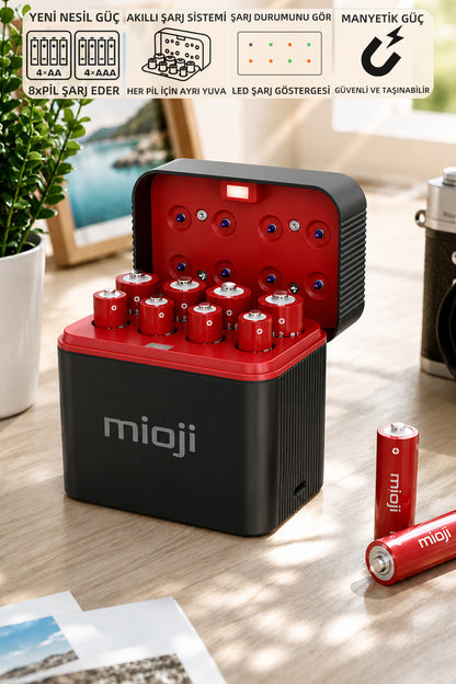 Mioji BT12 Pil Şarj Cihazı Siyah