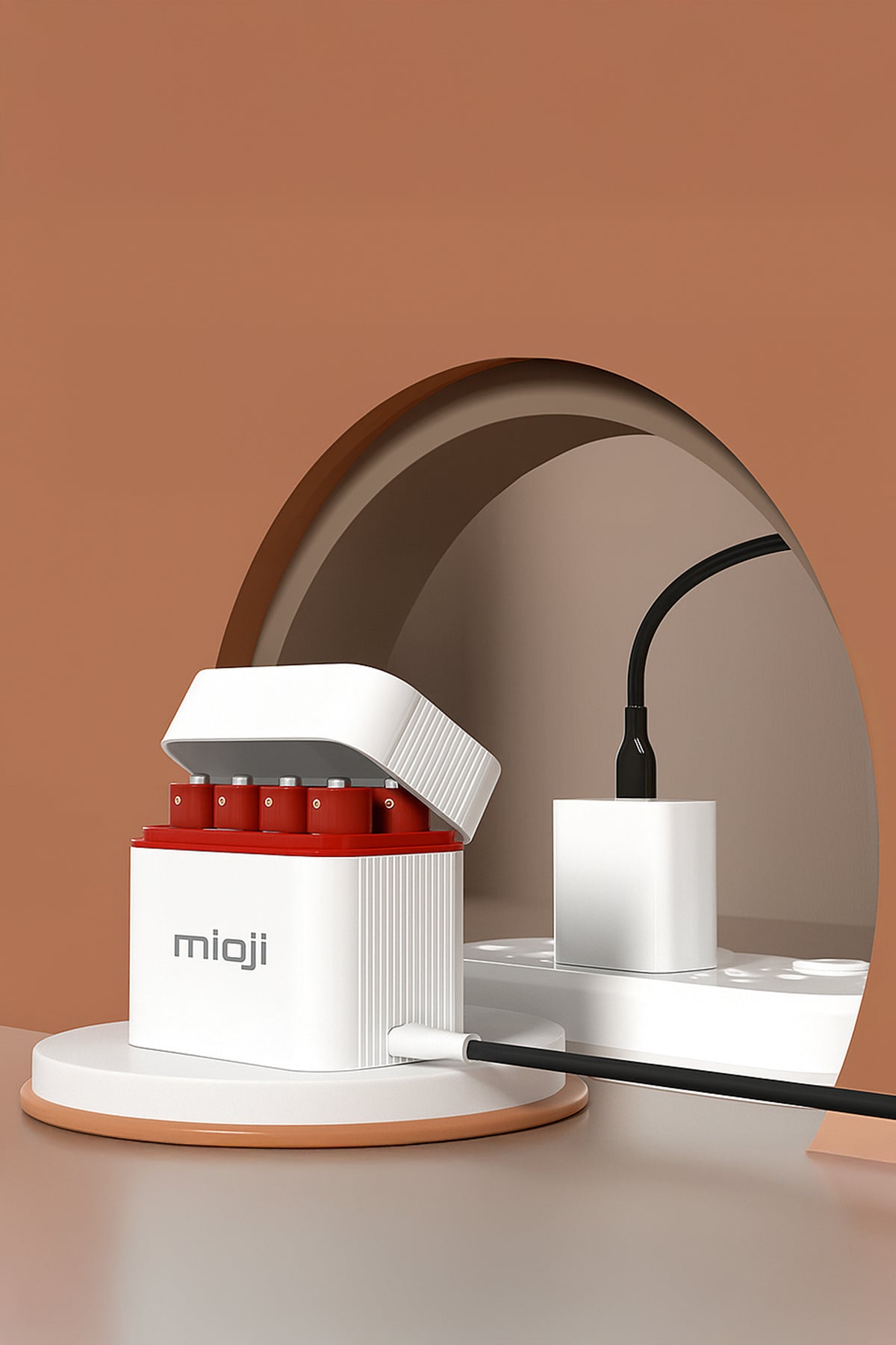 Mioji BT12 Pil Şarj Cihazı Beyaz