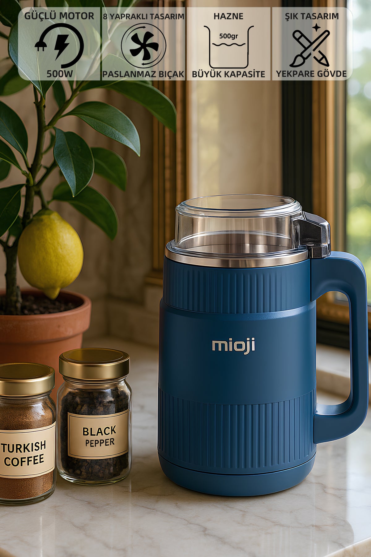 Mio CG34 Baharat ve Kahve Öğütücü Mavi