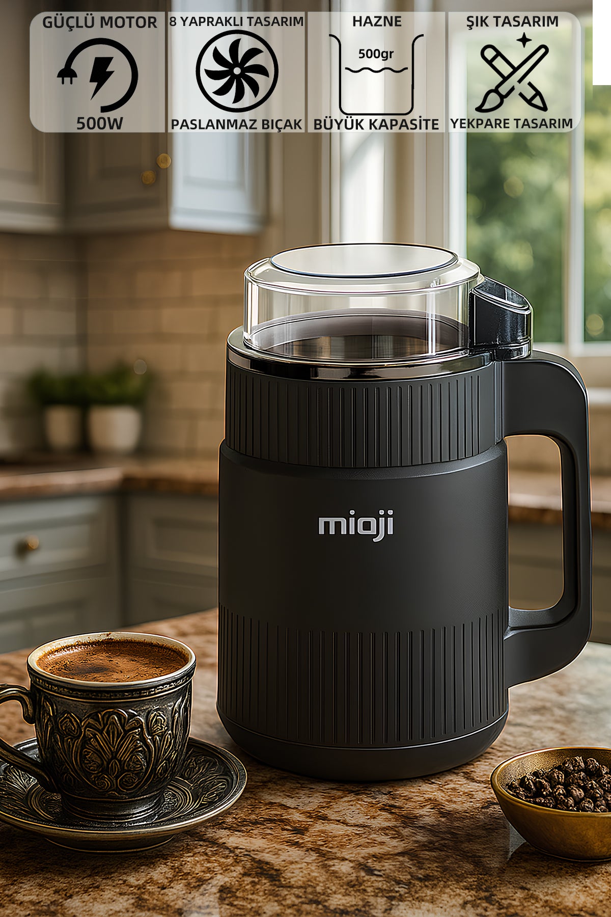 Mio CG34 Baharat ve Kahve Öğütücü Siyah