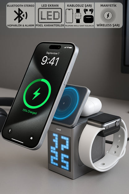 Mio Cube 5 Kablosuz Telefon Tutucu Gri