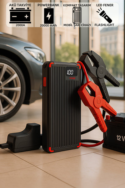 Mioji D6H Plus 2000A 20000mAh Akü Takviye Cihazı