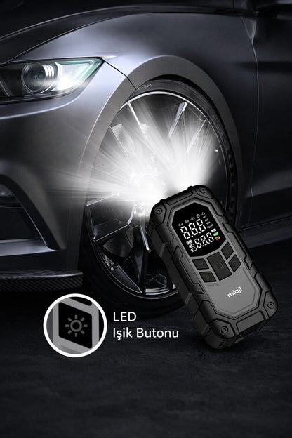 Mio D8H Plus 2000A 16000mAh Akü Takviye+Hava Pompası+LED Fener+Powerbank