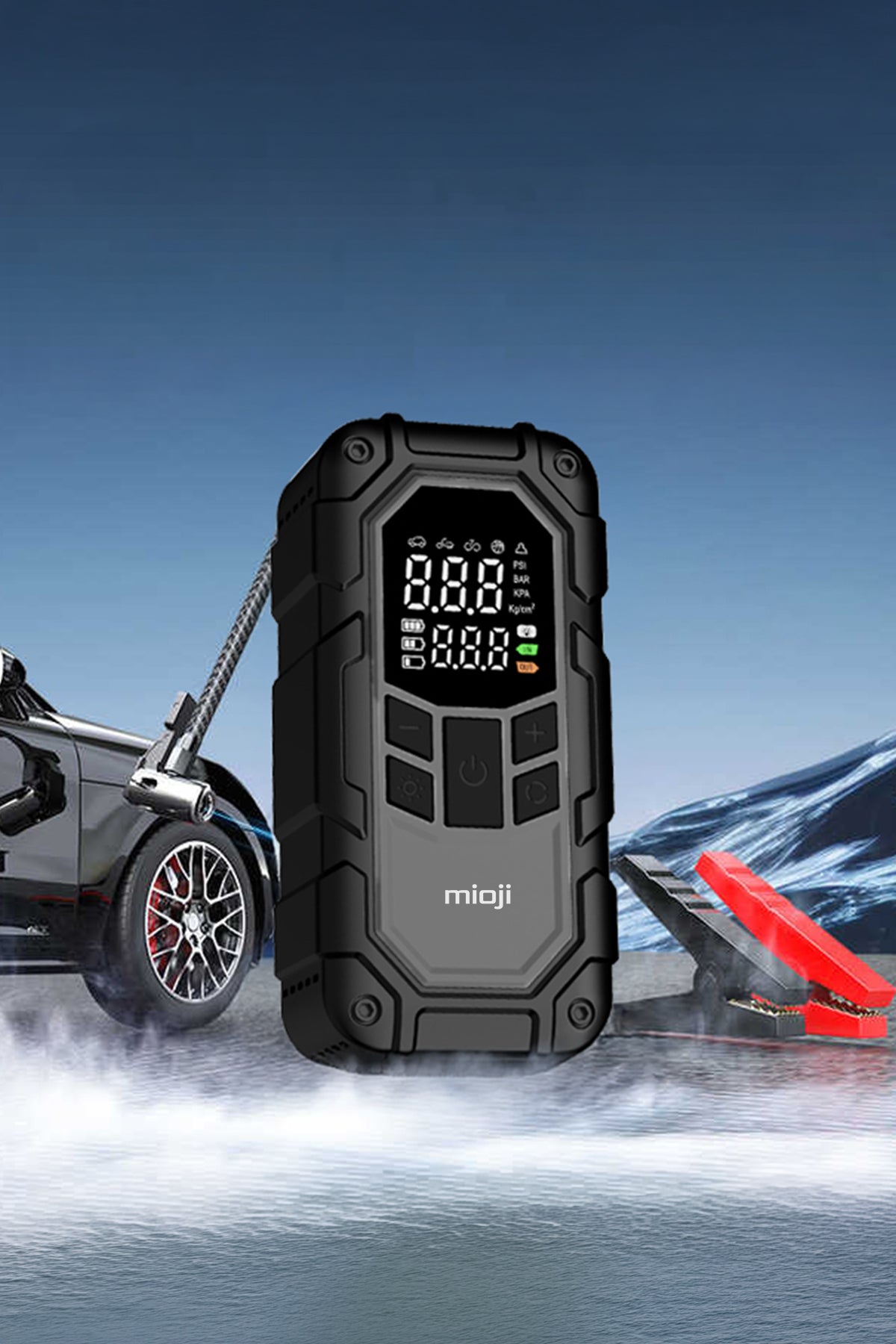 Mio D8H Plus 2000A 16000mAh Akü Takviye+Hava Pompası+LED Fener+Powerbank