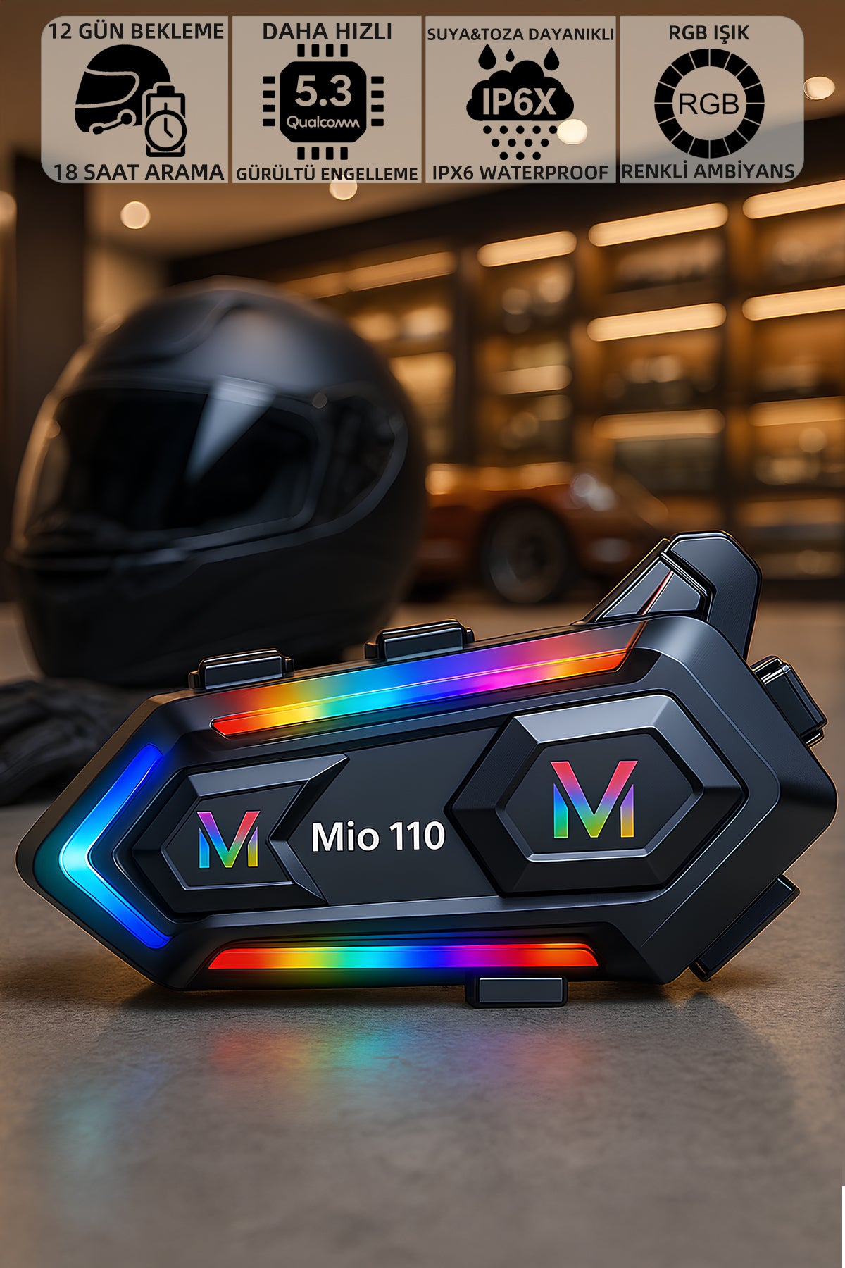 Mio 110 RGB İnterkom Kulaklık