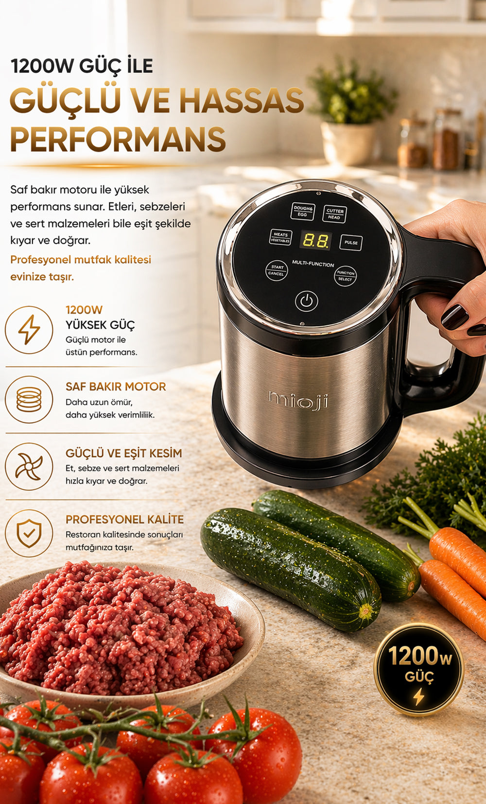Mioji MX20 5L Doğrayıcı Rondo Blender