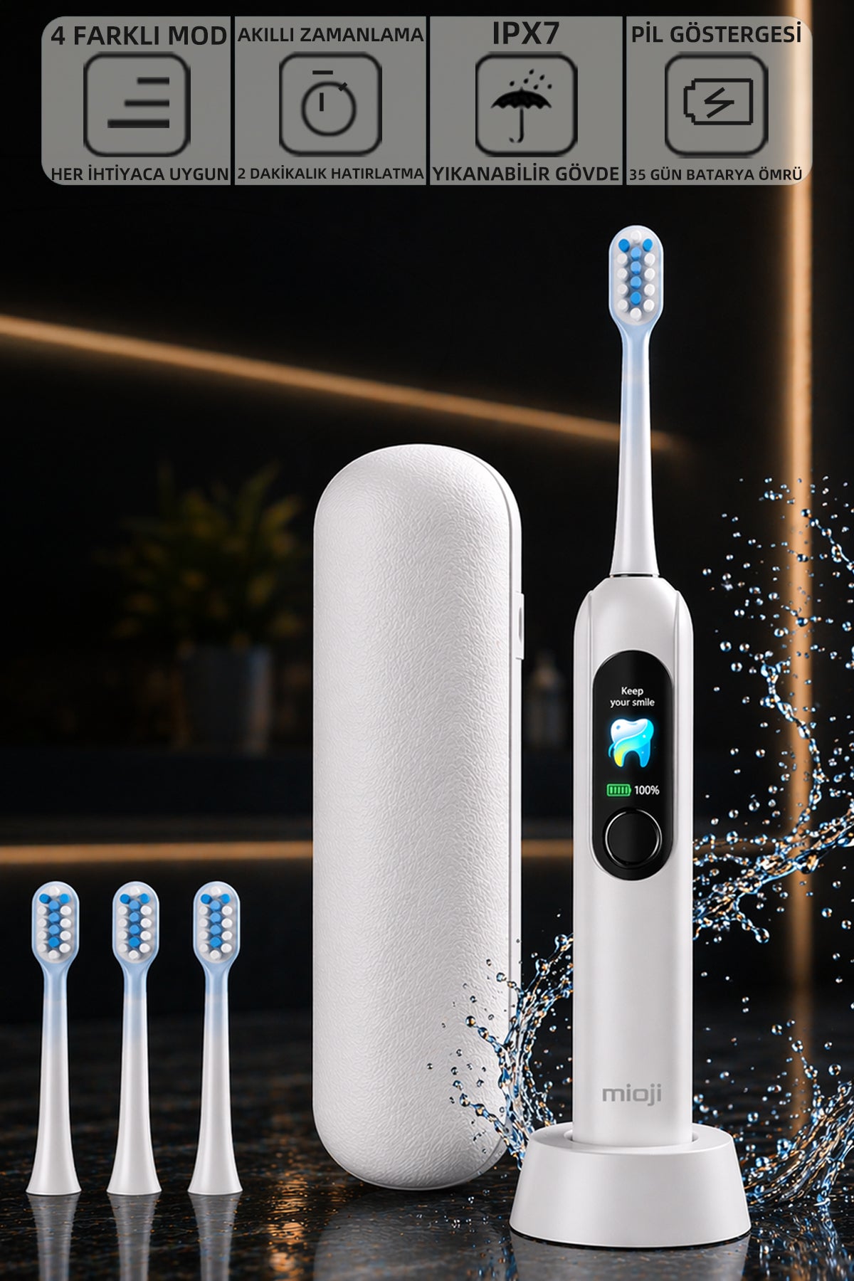 Mioji Oral B8 Care Diş Fırçası Beyaz