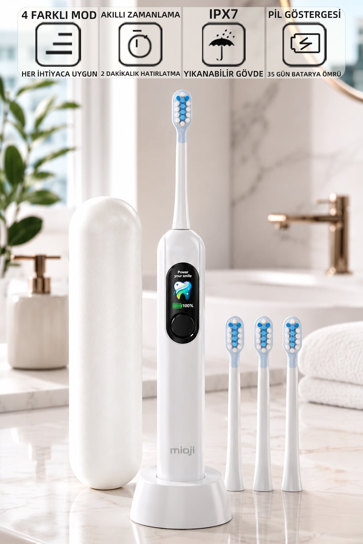 Mioji Oral B8 Care Diş Fırçası Beyaz