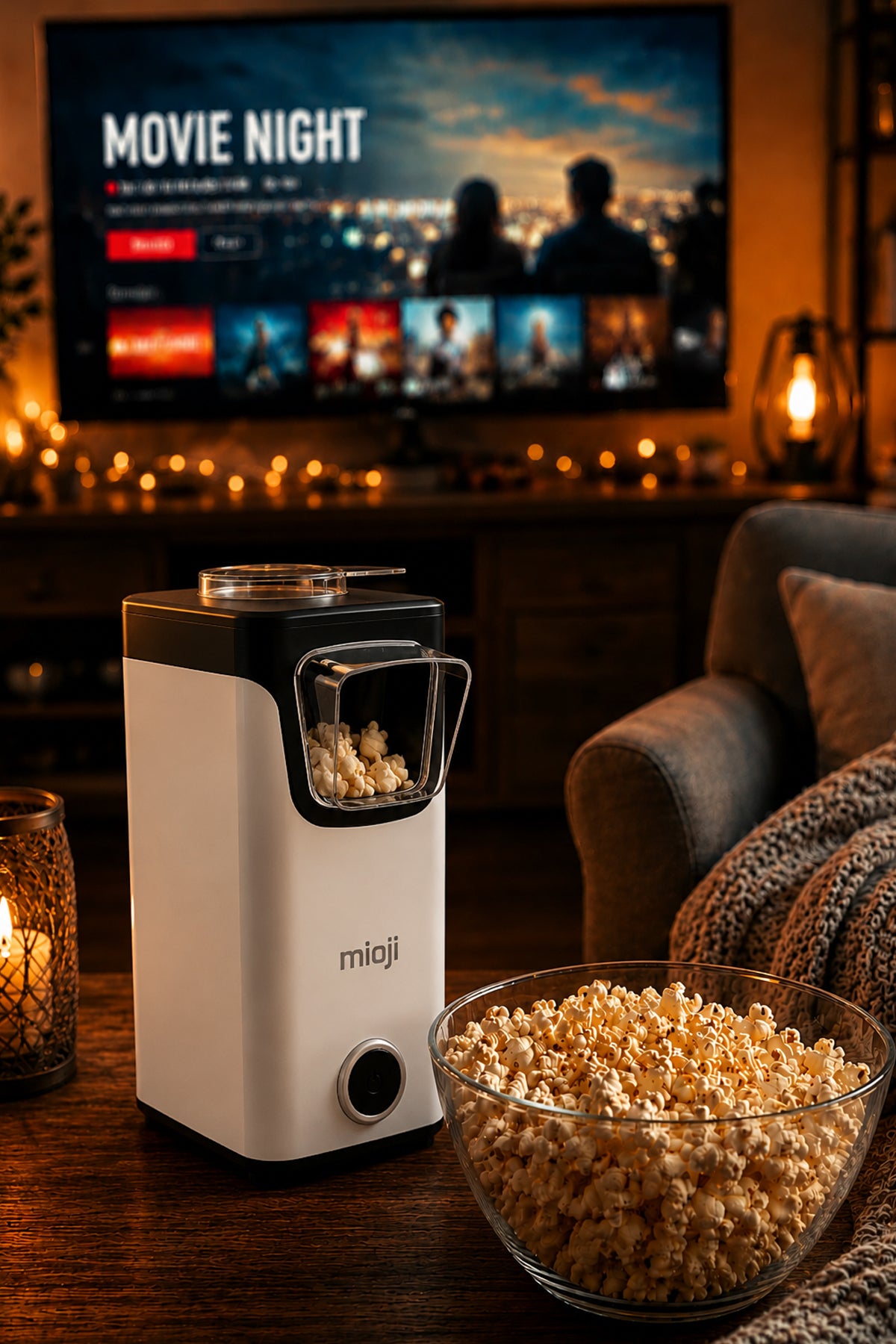 Mioji POPX1 Mısır Patlatma Makinesi Beyaz