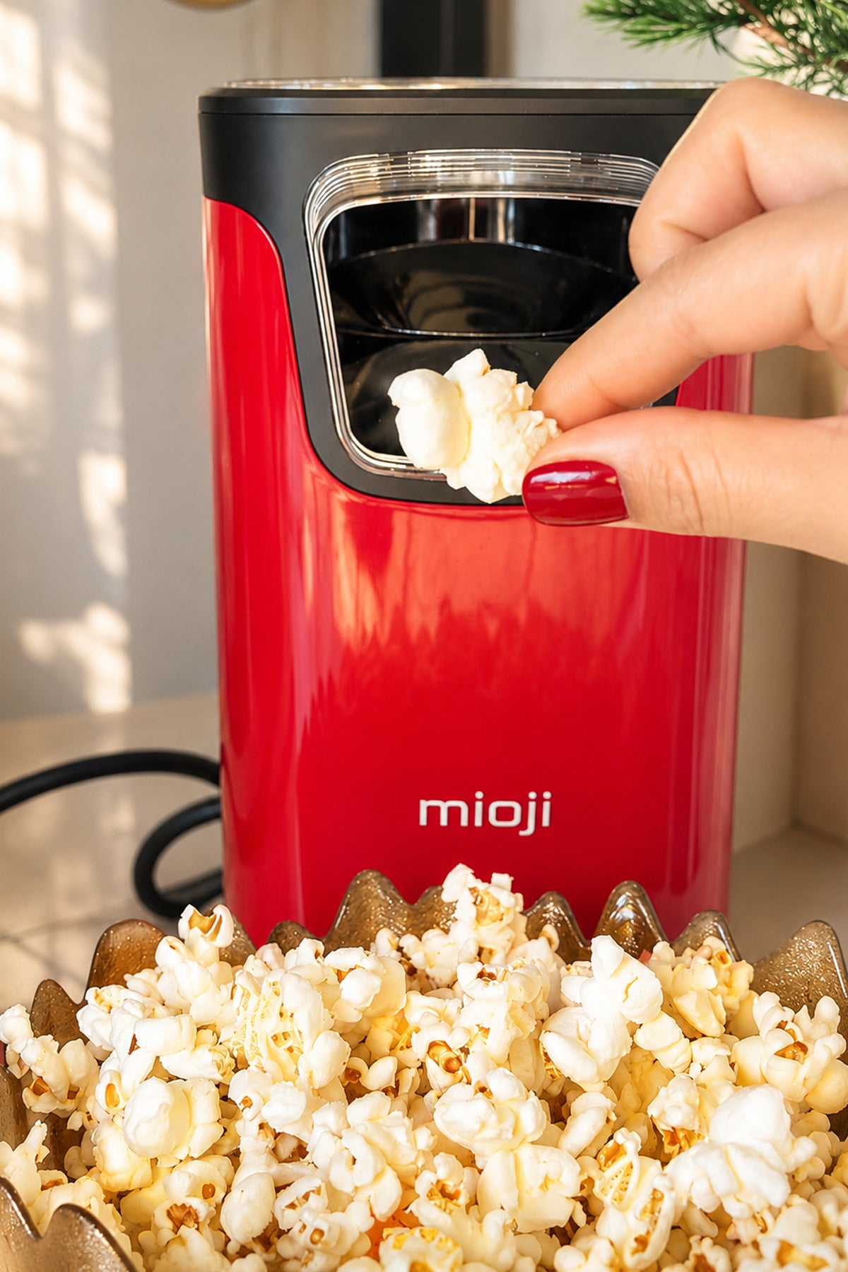 Mioji POPX1 Mısır Patlatma Makinesi Kırmızı