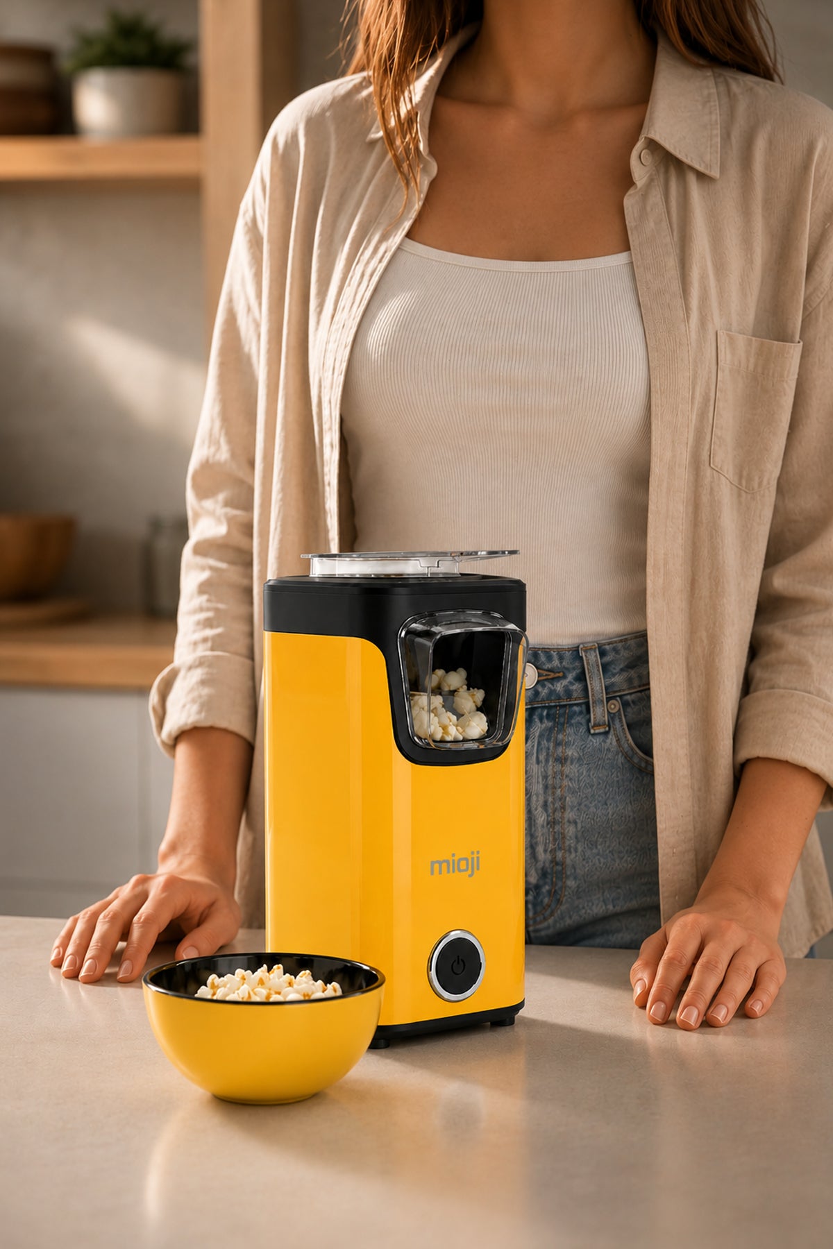Mioji POPX1 Mısır Patlatma Makinesi Sarı