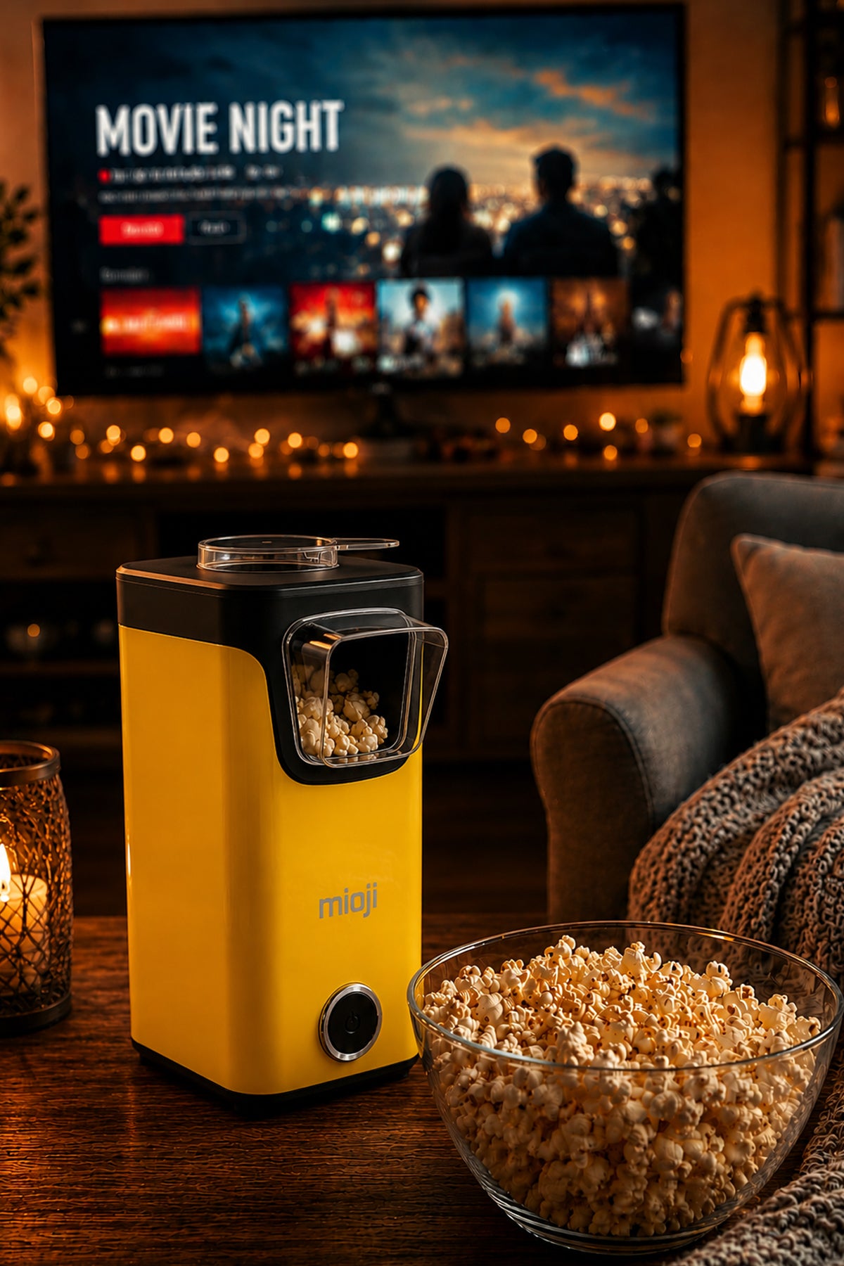 Mioji POPX1 Mısır Patlatma Makinesi Sarı