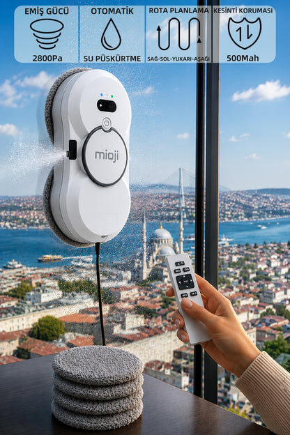 Mioji VLR2 Cam Temizleme Robotu Beyaz