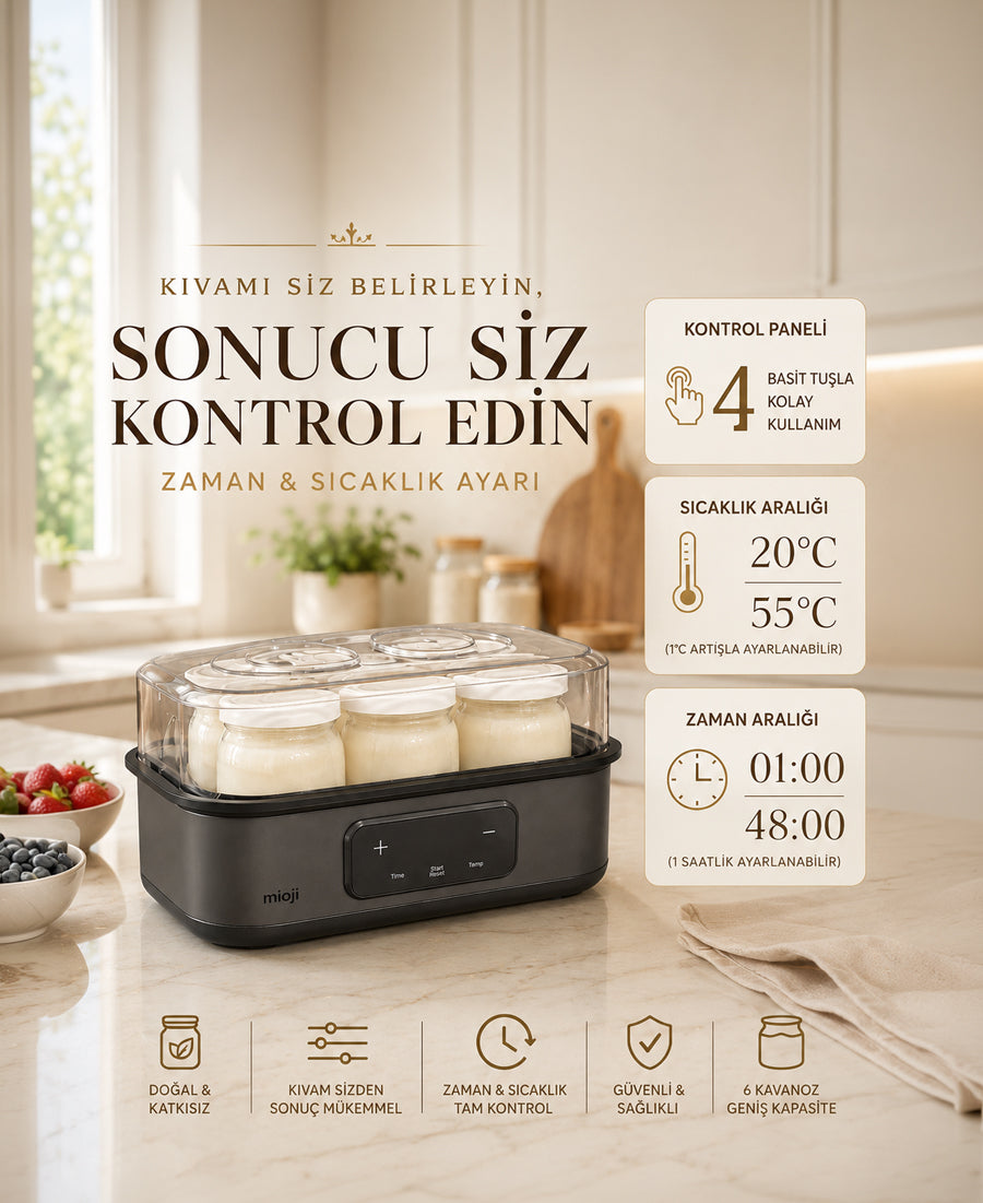 Mioji YM8 Yoğurt Yapma Makinesi