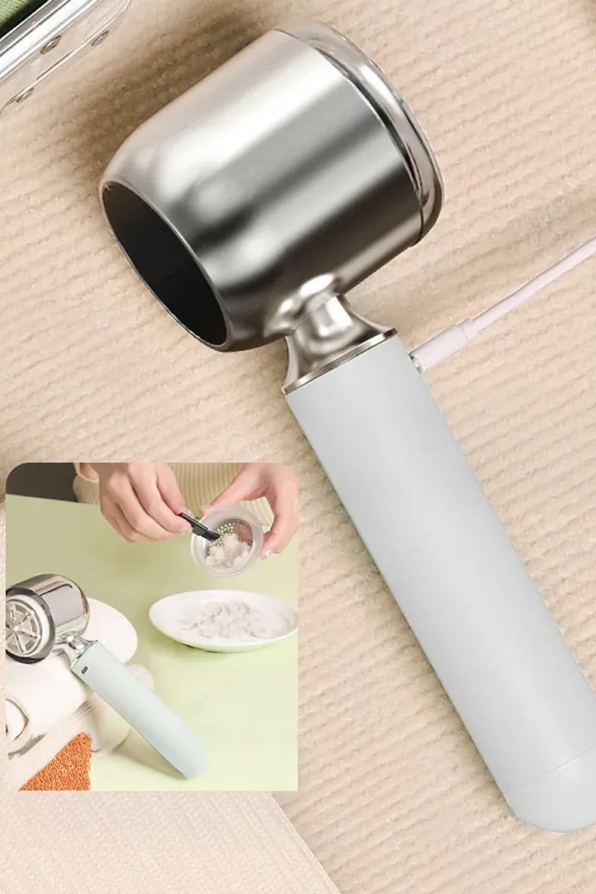 Mioji Mio LR6 Tüy ve Tiftik Toplama Makinesi Beyaz