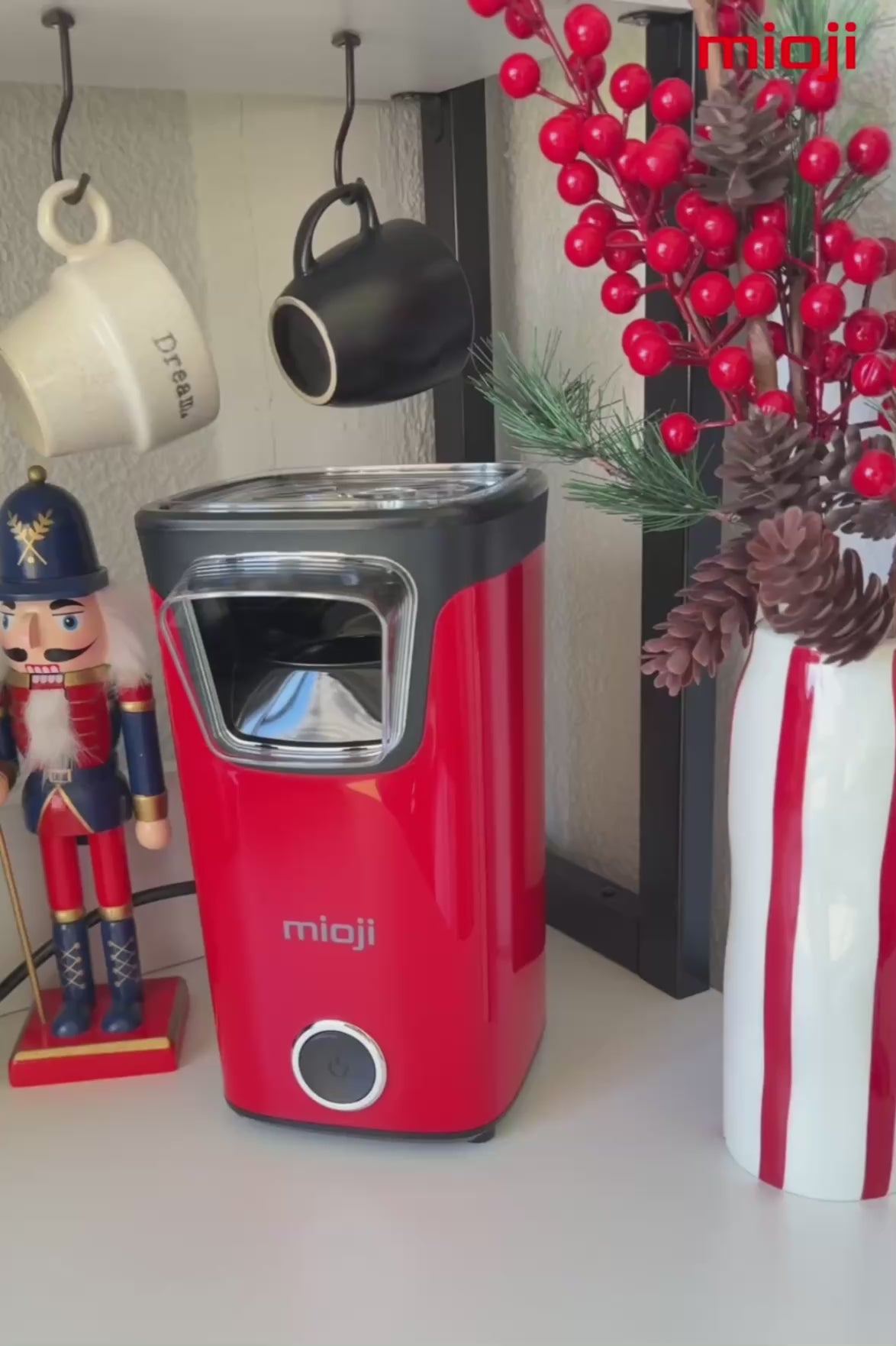 Mioji POPX1 Mısır Patlatma Makinesi Kırmızı
